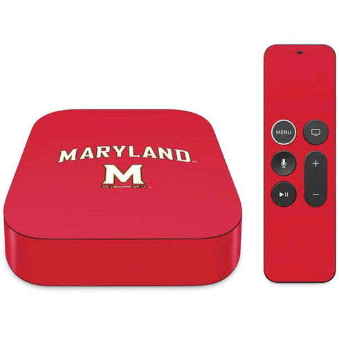 University of Maryland Collegiate Text Red Apple TV Skin